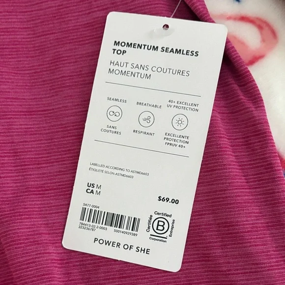 new Athleta momentum seamless long sleeve top - Picture 2 of 5